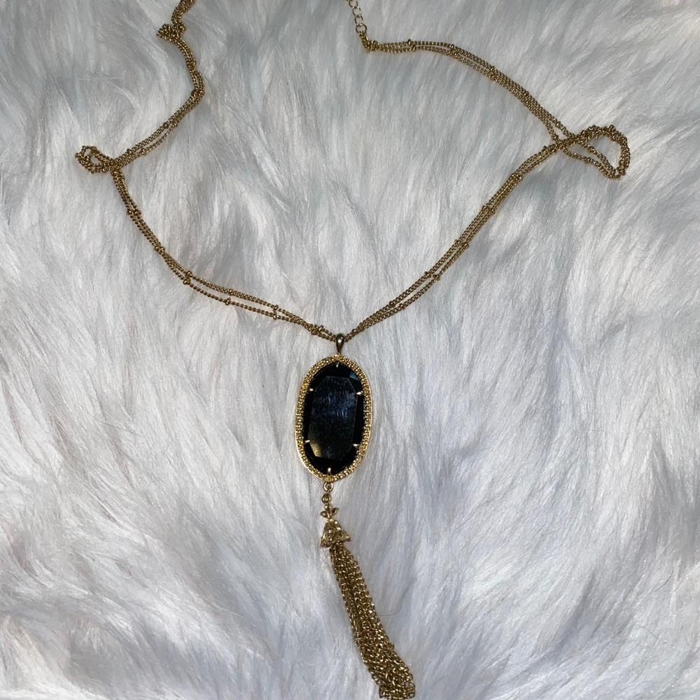 Black and gold Long necklace